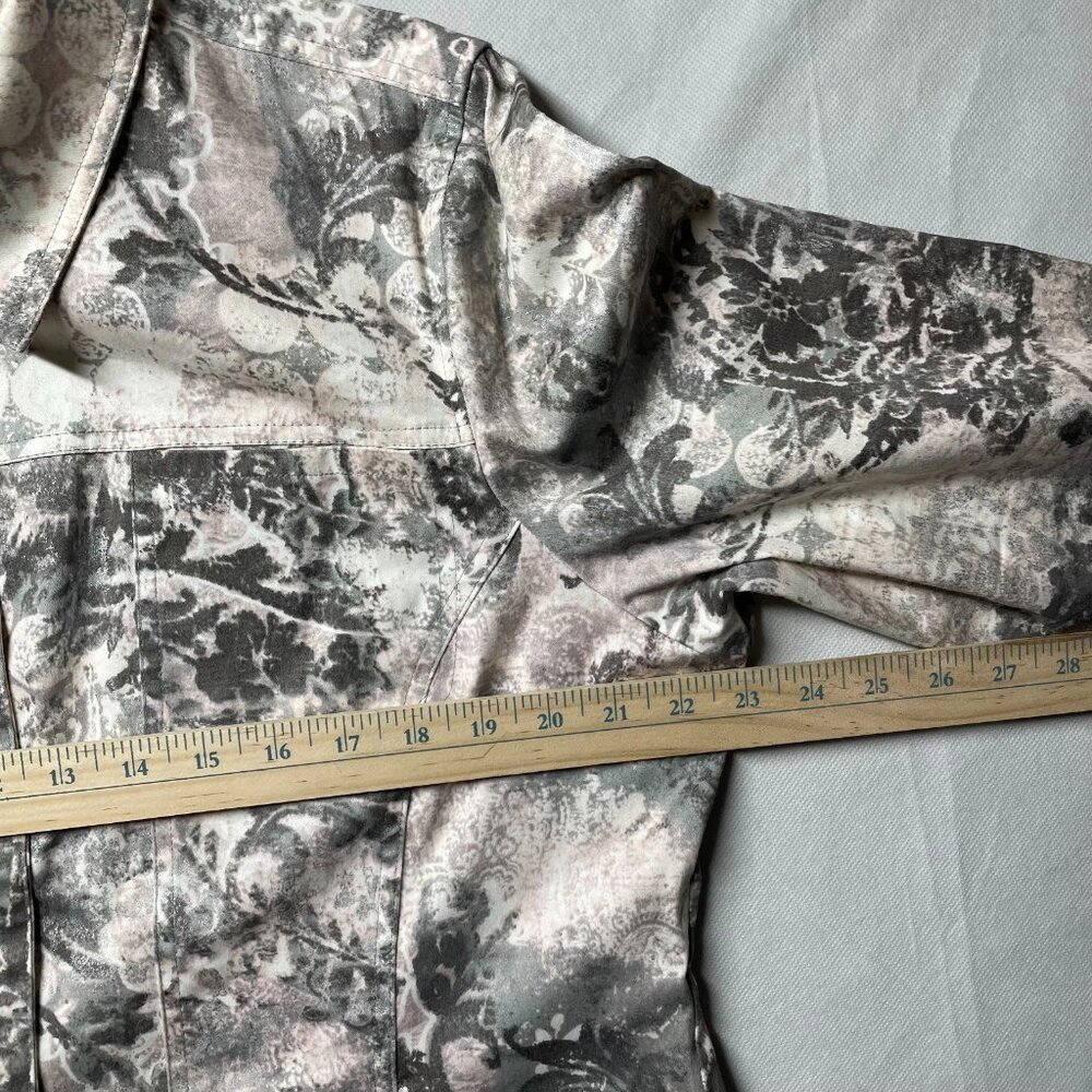 Chico's Womens Multicolor Paisley Print Lightweight Spring Jacket Size 3 US XL - Picture 5 of 10